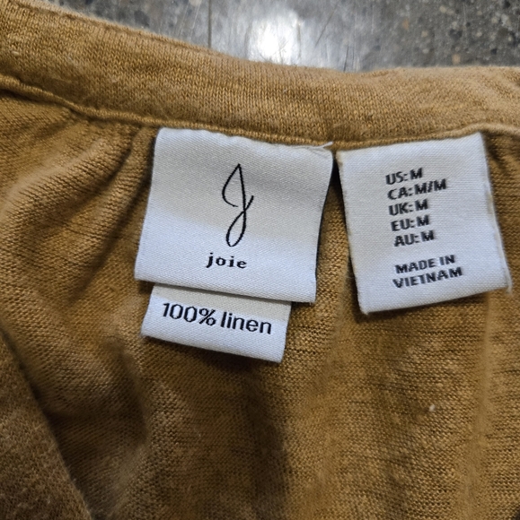 Mustard Linen Blouse - Picture 2 of 3